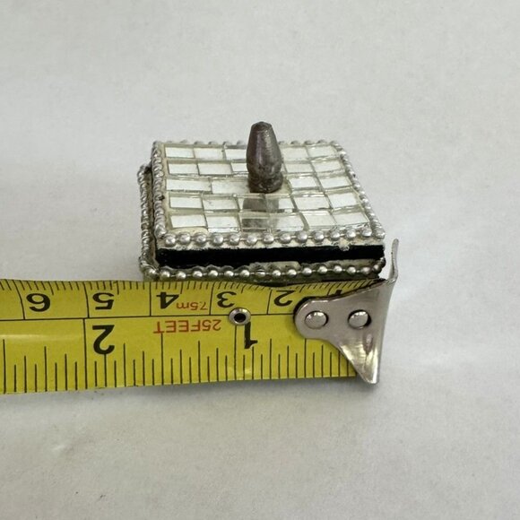 Set of 3 Bejeweled Mini Square Gift Boxes Trinket Boxes, 1" x 1" - Picture 5 of 5